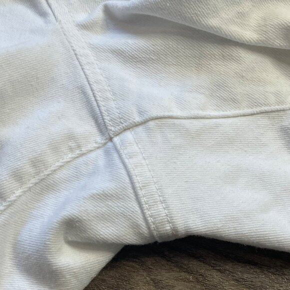 GAP Girlfriend Mid Rise Jeans Women's Plus Size 34 (18R) White Cotton Denim FLAW - Picture 11 of 11